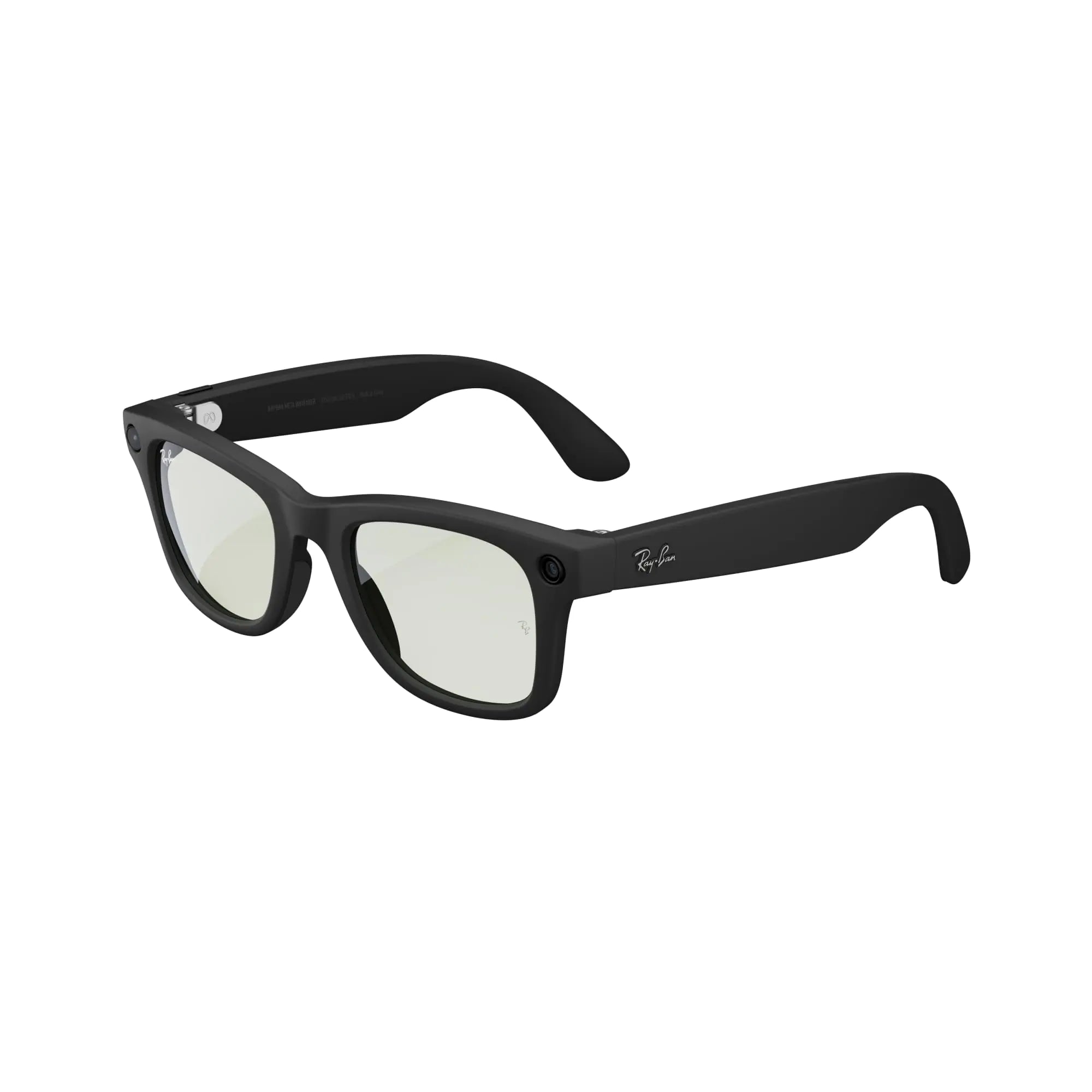 Meta Regular Square Sunglasses Wayfarer Matte Black / G15 Green Transitions Regular (Renewed)